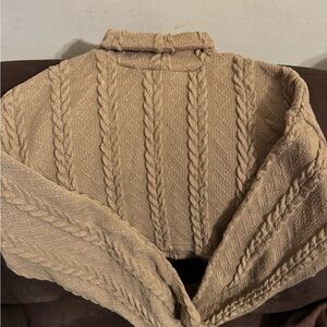 Gently worn Tan crop top sweater